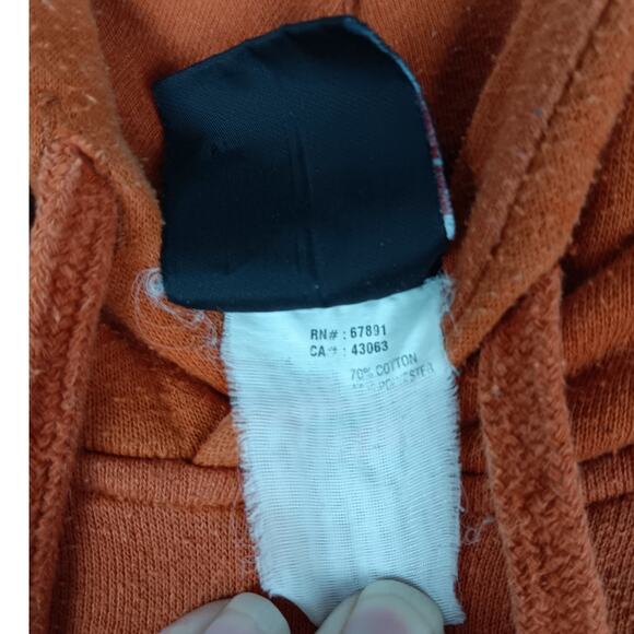 Genuine Stuff Vintage Hoodie Men 2XL Burnt Orange Texas University Long Horns - Picture 6 of 14